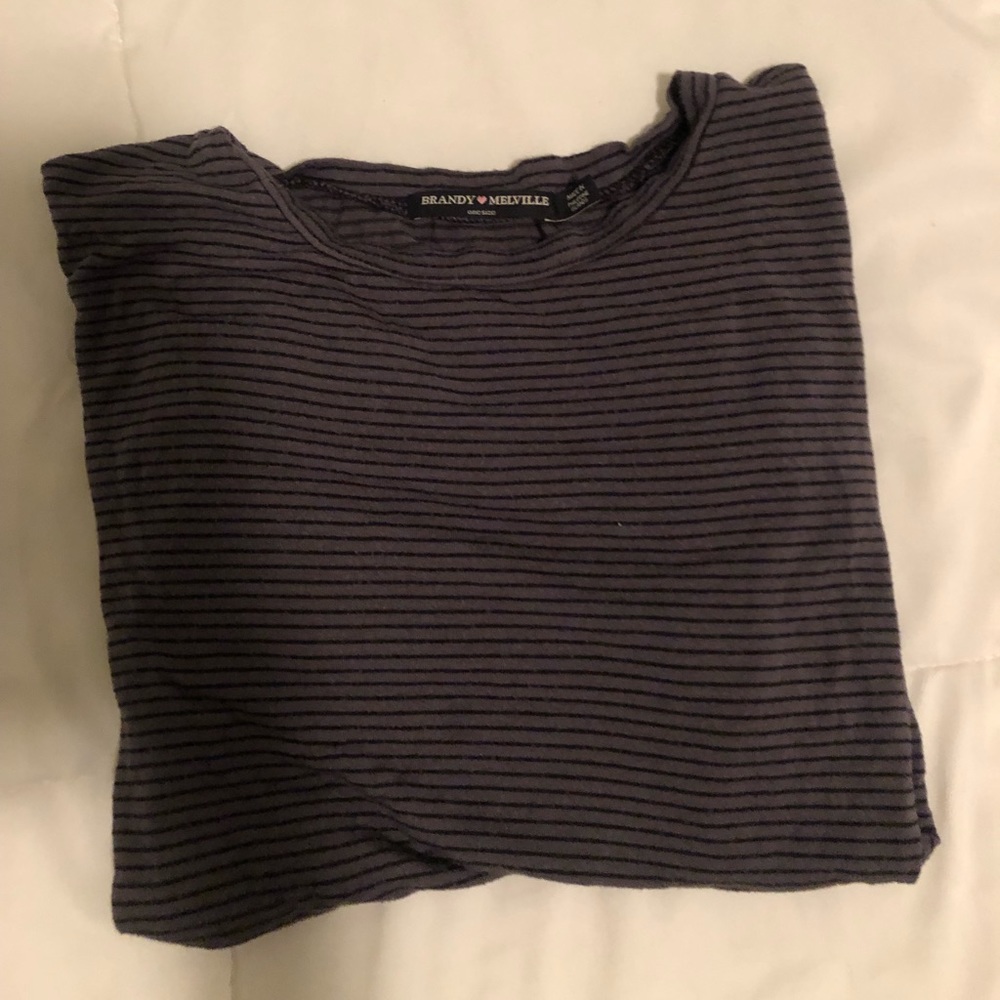 Stripped brandy tee w/ cuffed sleeves